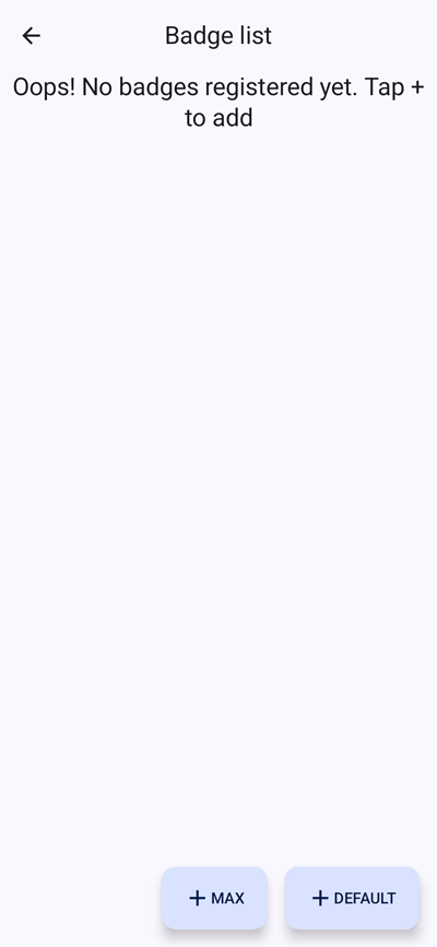 Empty Badge List