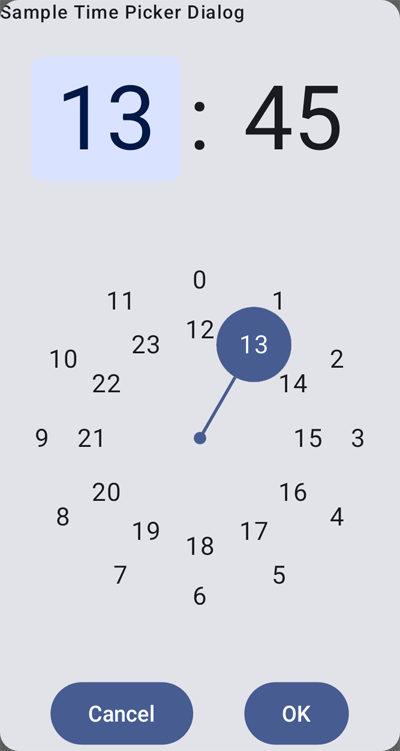 Tou Time Picker Dialog